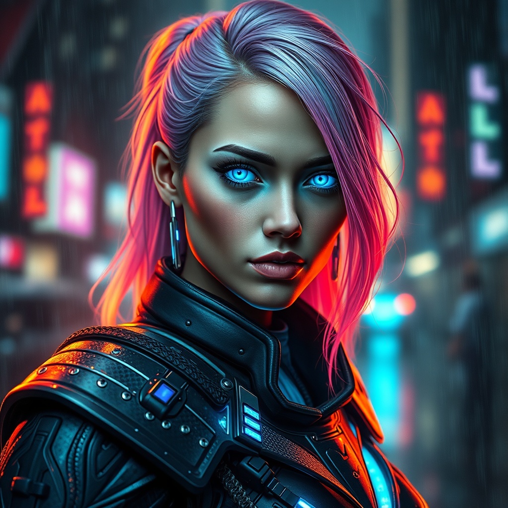Modern girl portrait with contemporary style